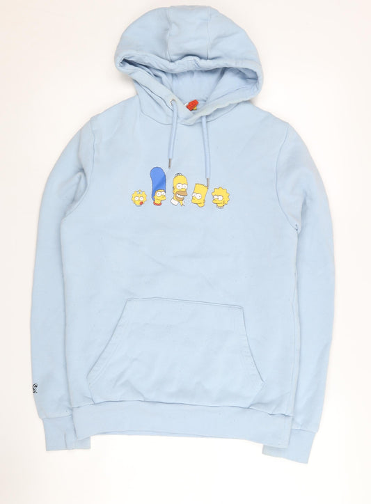 The Simpsons Unisex Blue Pullover Hoodie S