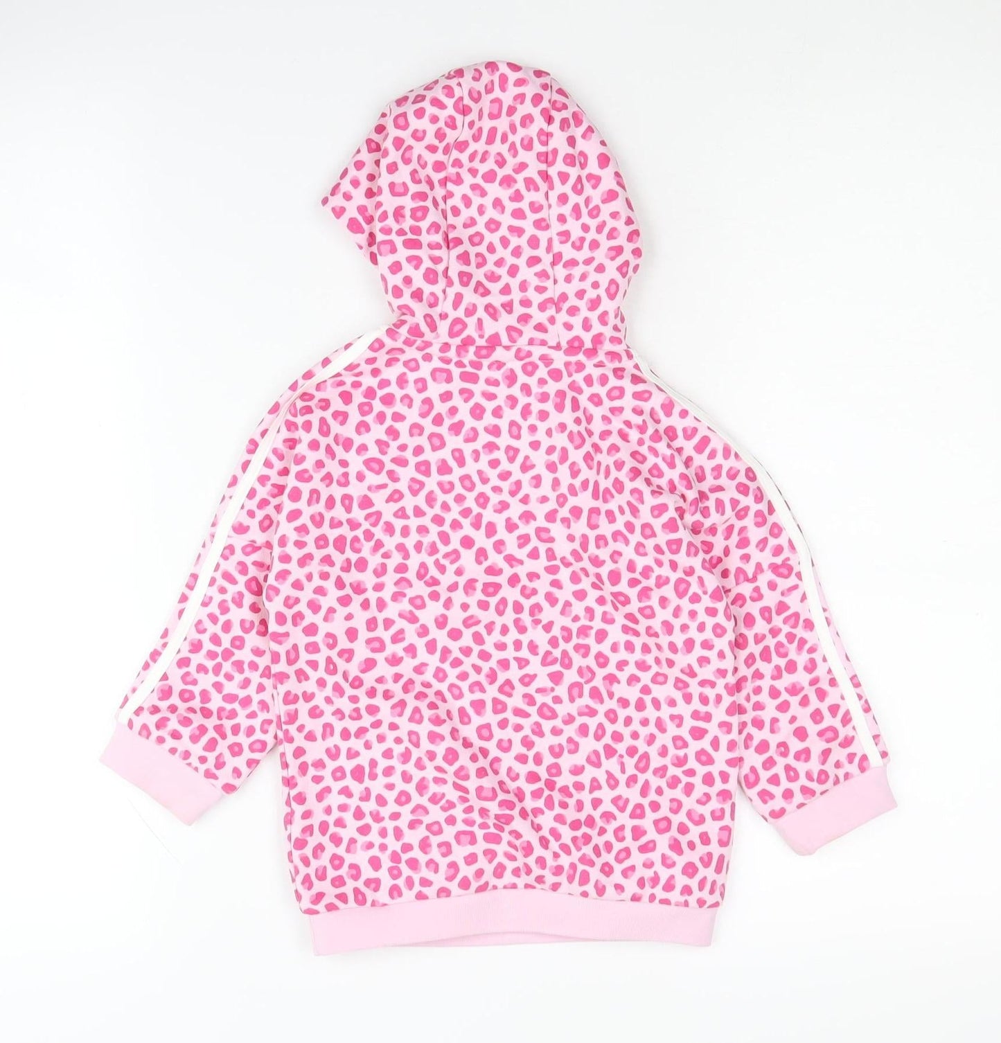 Adidas Girls Pink Animal Print Hoodie - 12-18 Months