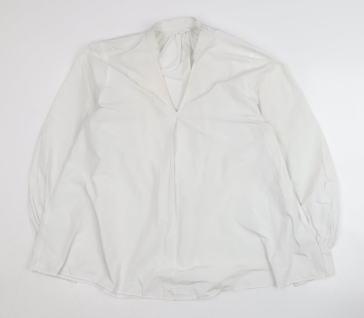 Womens UK Size 12 COS White Basic Blouse