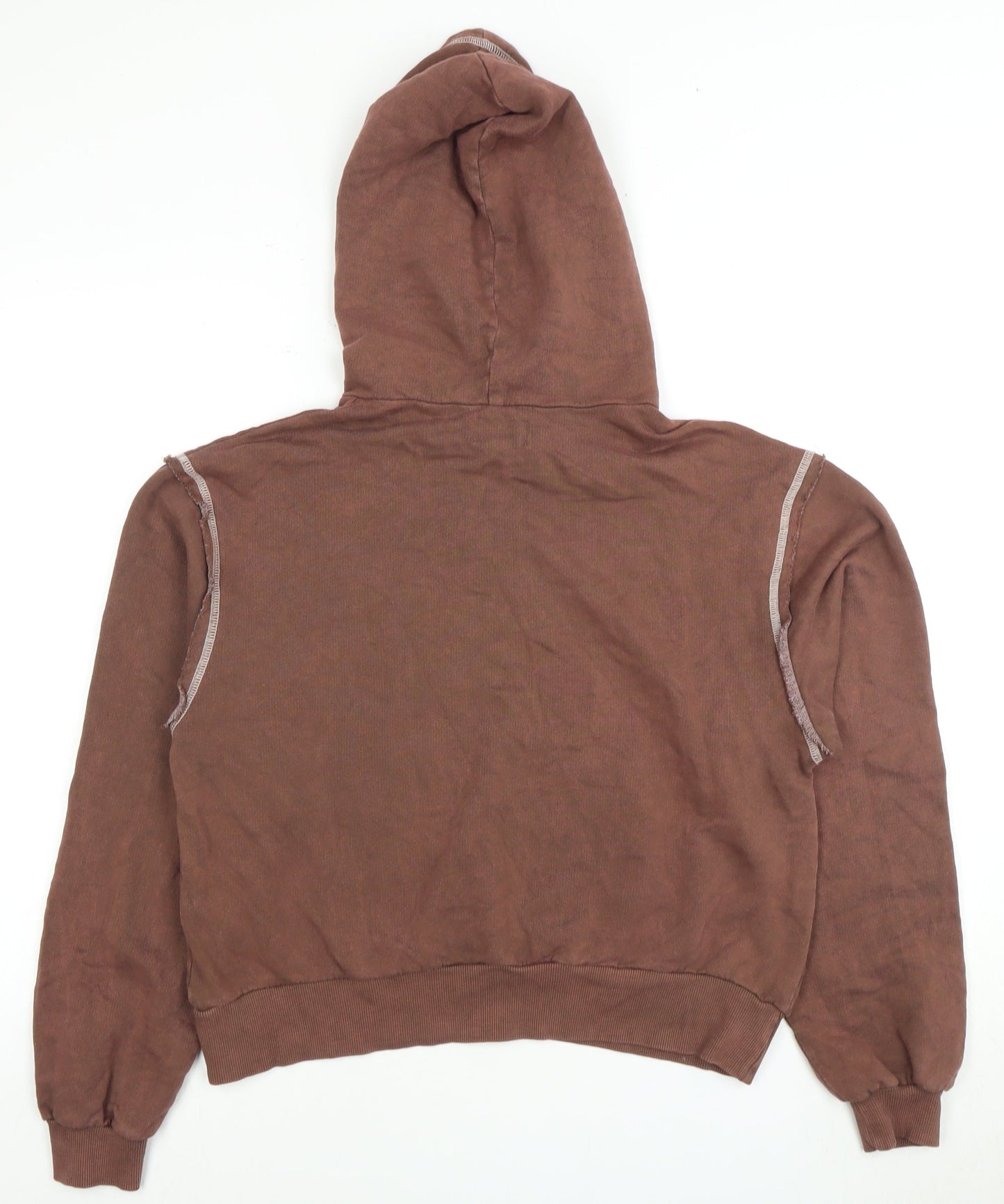Pacific Republic Teens Brown Pullover Hoodie M Brown Knit