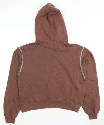 Pacific Republic Teens Brown Pullover Hoodie M Brown Knit