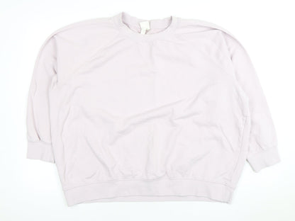 H&M Women's Pink Crew Neck Sweatshirt XL