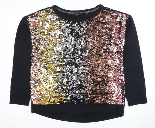 Womens UK Size 12 NEXT Black Pullover Sweatshirt