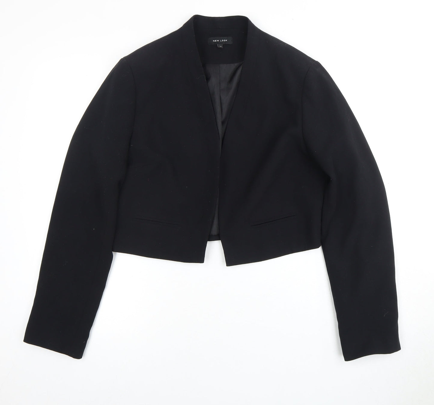 New Look Women's Black Cropped Blazer Size 16