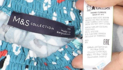 Marks and Spencer Women's Blue Animal Print Dress