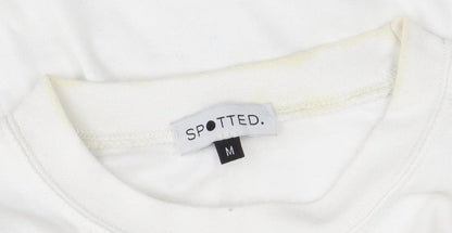 SPOTTED Unisex White M Tennis Sweatshirt