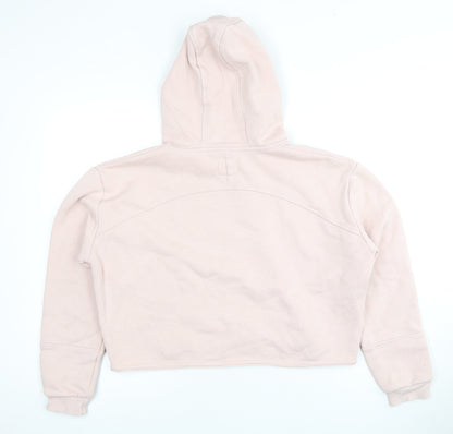 Lounge Women's Pink Hoodie, Hooded Pullover, Logo Accent