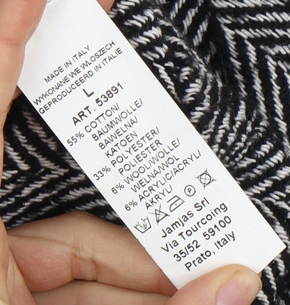 SAIPH Women's Black Cropped Herringbone Jacket