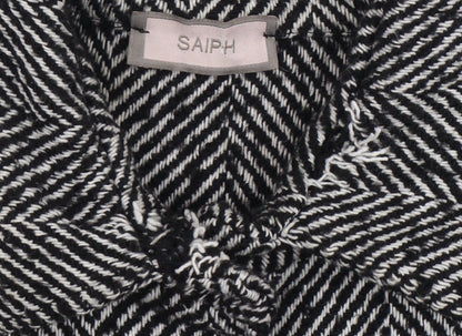 SAIPH Women's Black Cropped Herringbone Jacket