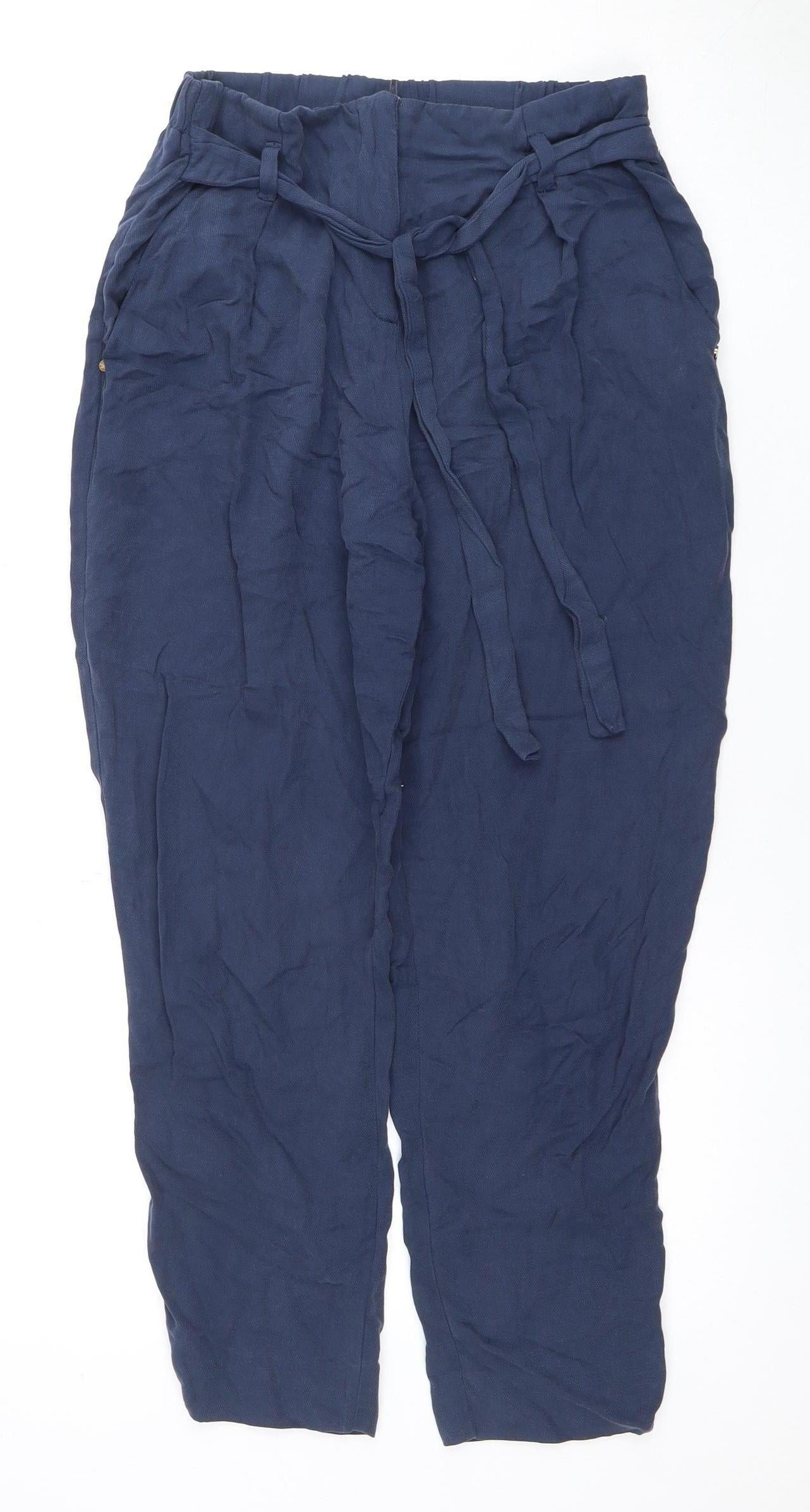 River Island Women's Blue Relaxed Trousers Size 8