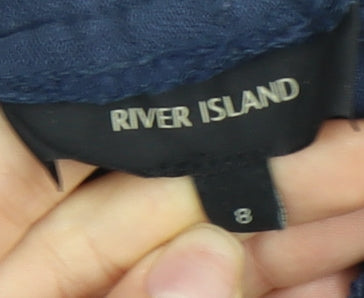 River Island Women's Blue Relaxed Trousers Size 8