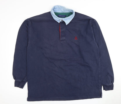 Blue Haze Men's Blue Long Sleeve Polo Shirt L