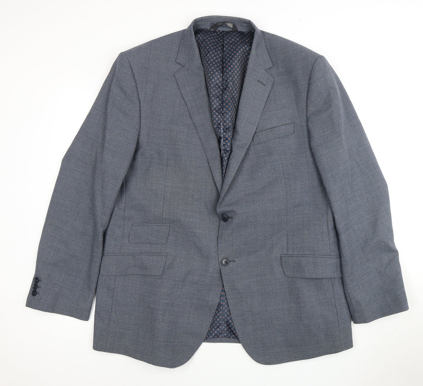 Mens UK Size 46 Marks and Spencer Regular Blue Suit Jacket