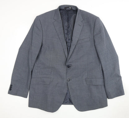 Mens UK Size 46 Marks and Spencer Regular Blue Suit Jacket
