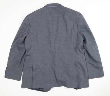 Mens UK Size 46 Marks and Spencer Regular Blue Suit Jacket