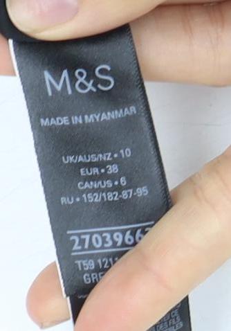 Marks and Spencer Women's Check Blazer - Size 10