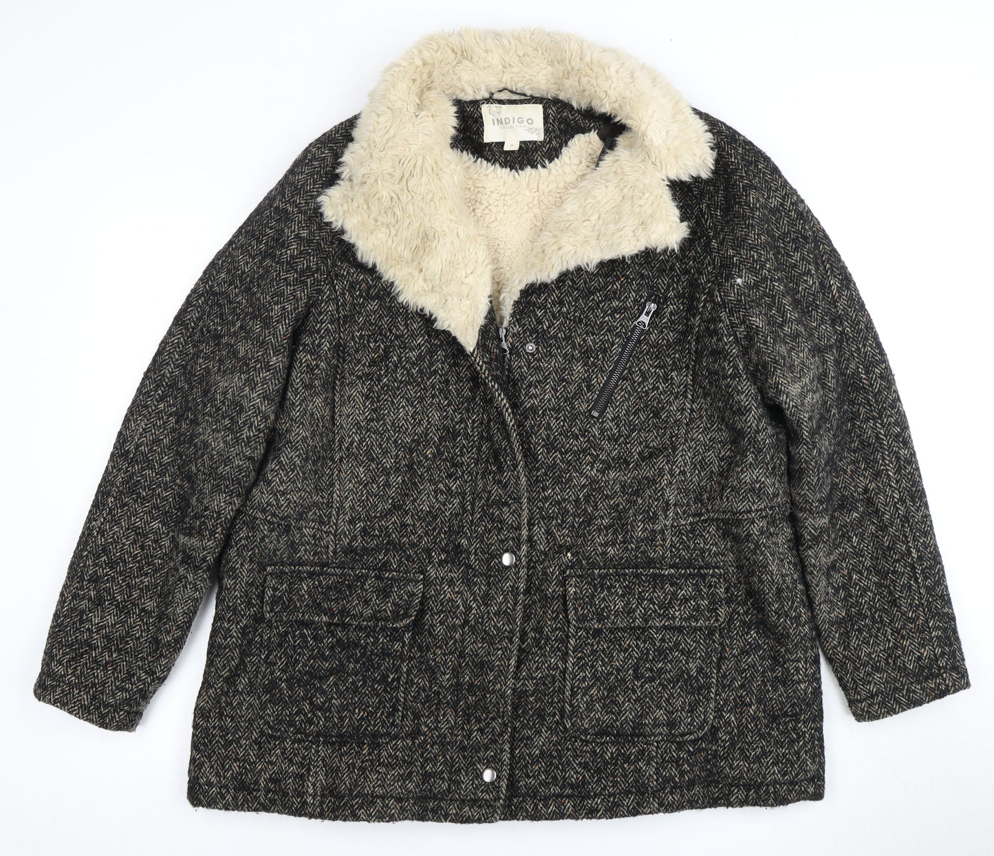 Marks & Spencer Women's Black Overcoat Size 18