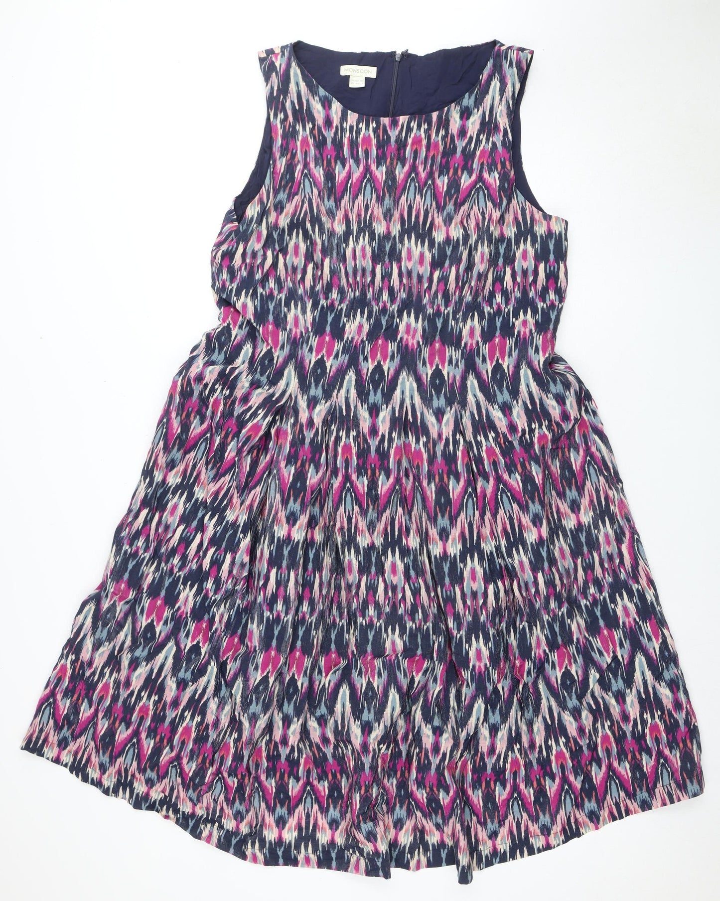 Monsoon Women's Multicoloured Geometric Dress, Size 20