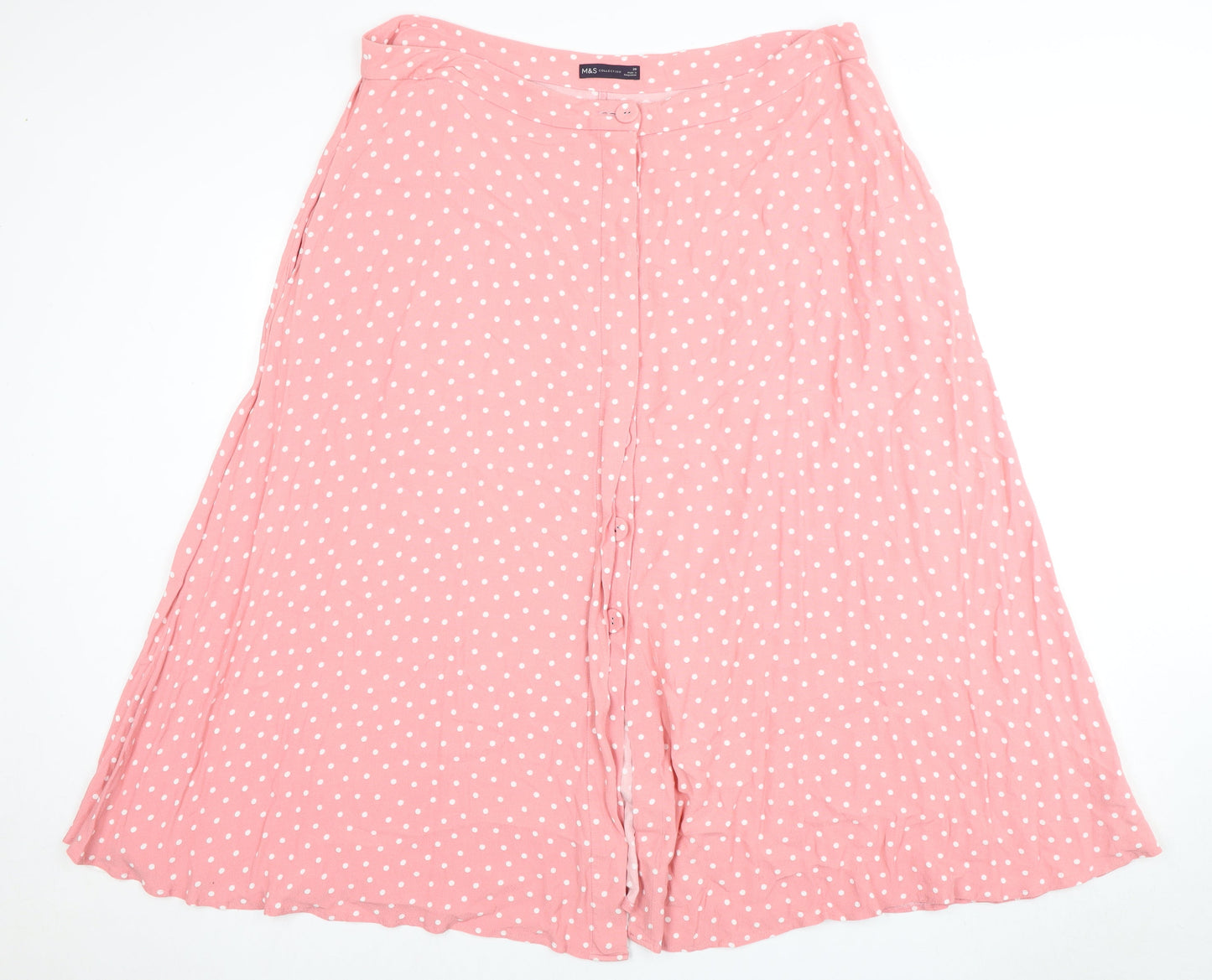 Marks and Spencer Women's Pink Polka Dot Skirt