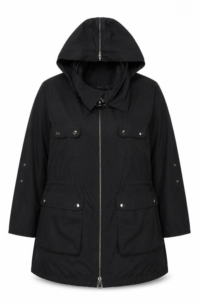 Women's Black Hooded Jacket - Size 2X, Plus Fit