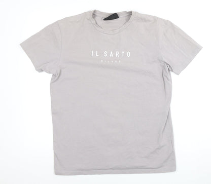 IL SARTO MILANO Men's Grey Crew Neck T-Shirt M