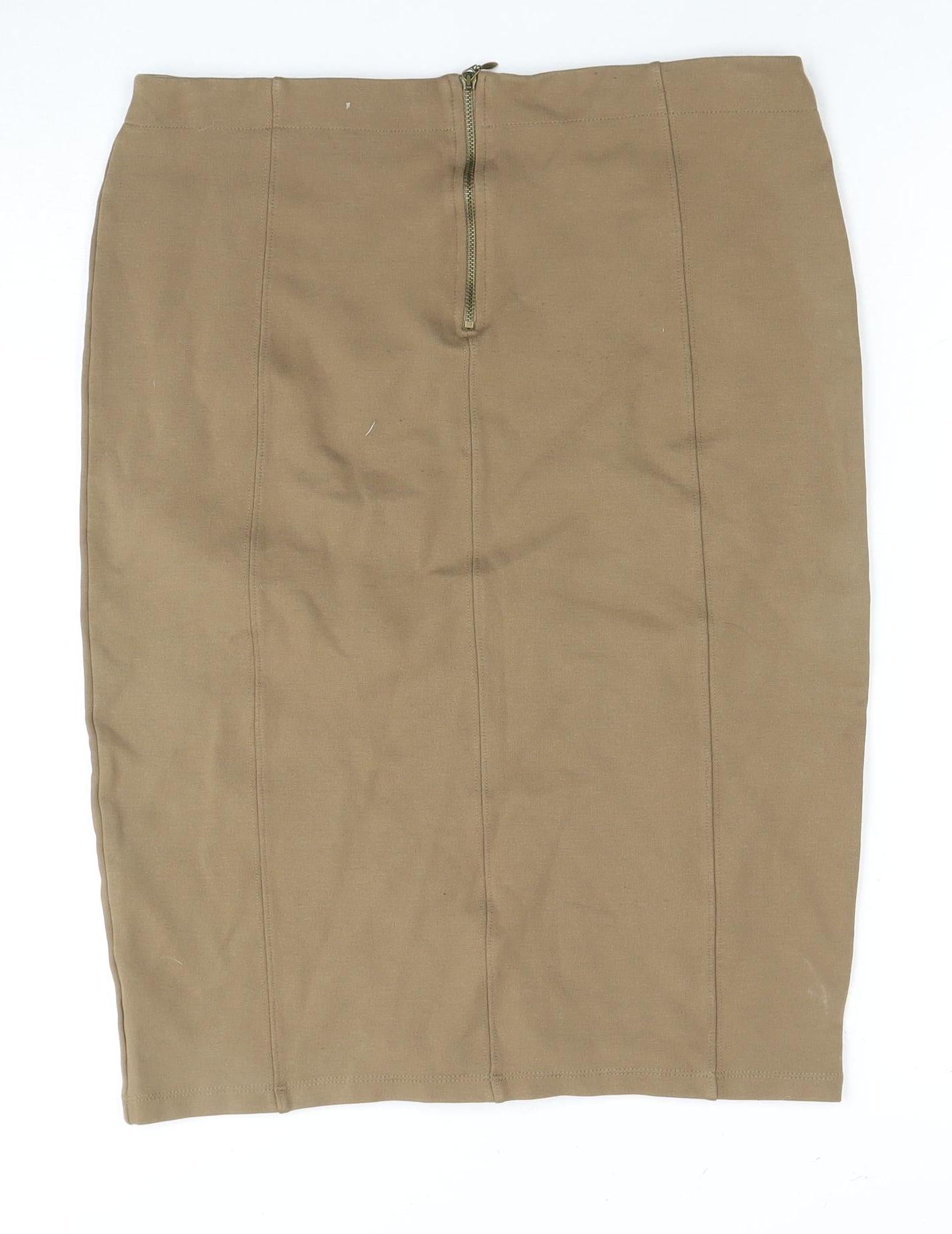 Marks and Spencer Women's Brown Pencil Skirt Size 14