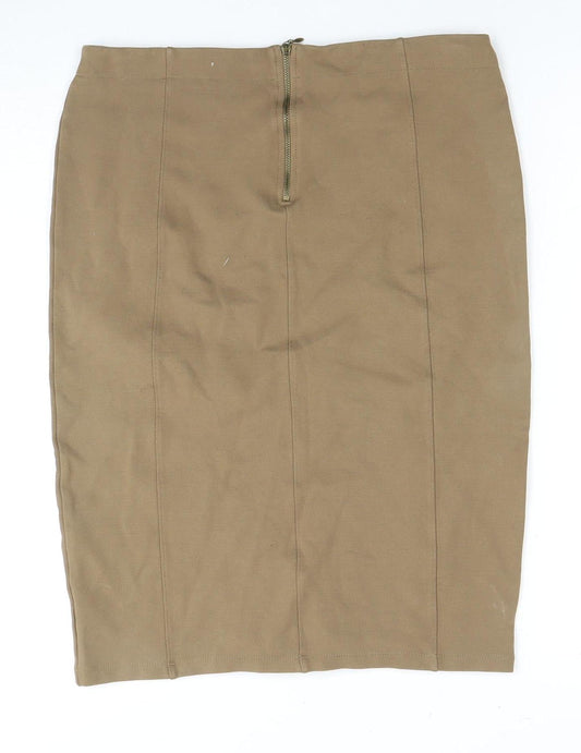 Marks and Spencer Women's Brown Pencil Skirt Size 14