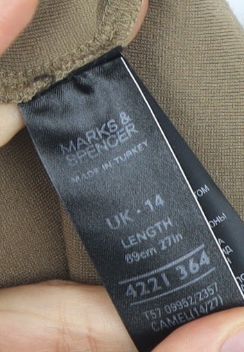 Marks and Spencer Women's Brown Pencil Skirt Size 14