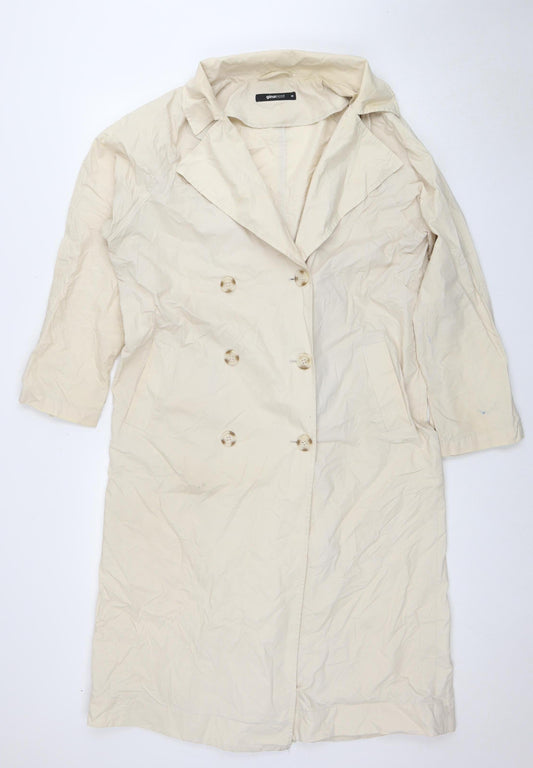 Gina Tricot Women's Beige Trench Coat Size 10