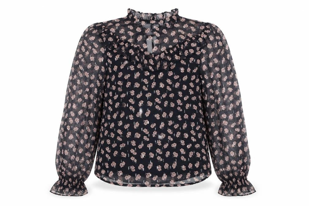 Womens UK Size 6 New Look Black Basic Blouse