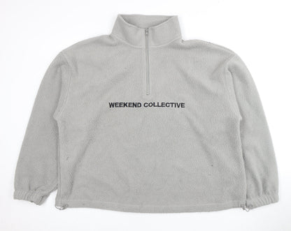 UK Size L ASOS DESIGN Grey Full Zip Sweatshirt