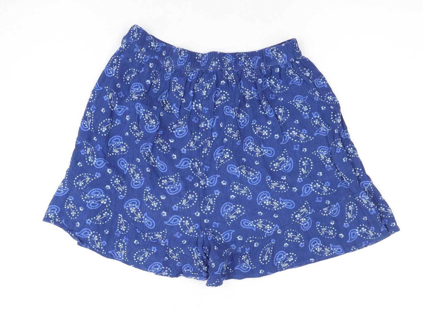Marks and Spencer Women's Blue Viscose Culotte Shorts