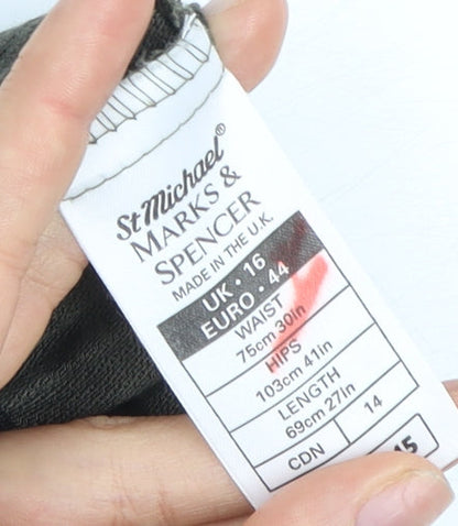 Marks and Spencer Women's Green Pleated Skirt Size 16