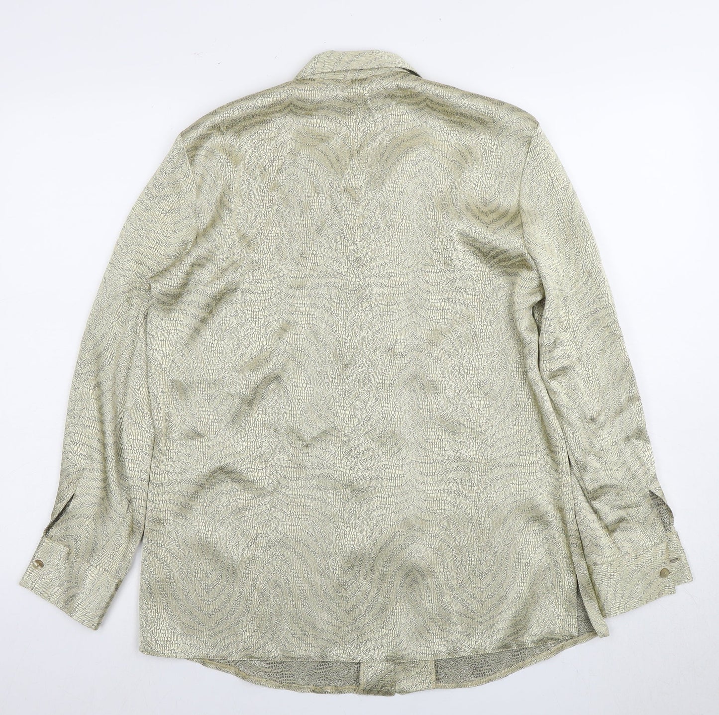 Womens UK Size 12 Bonmarché Silver Basic Button-Up