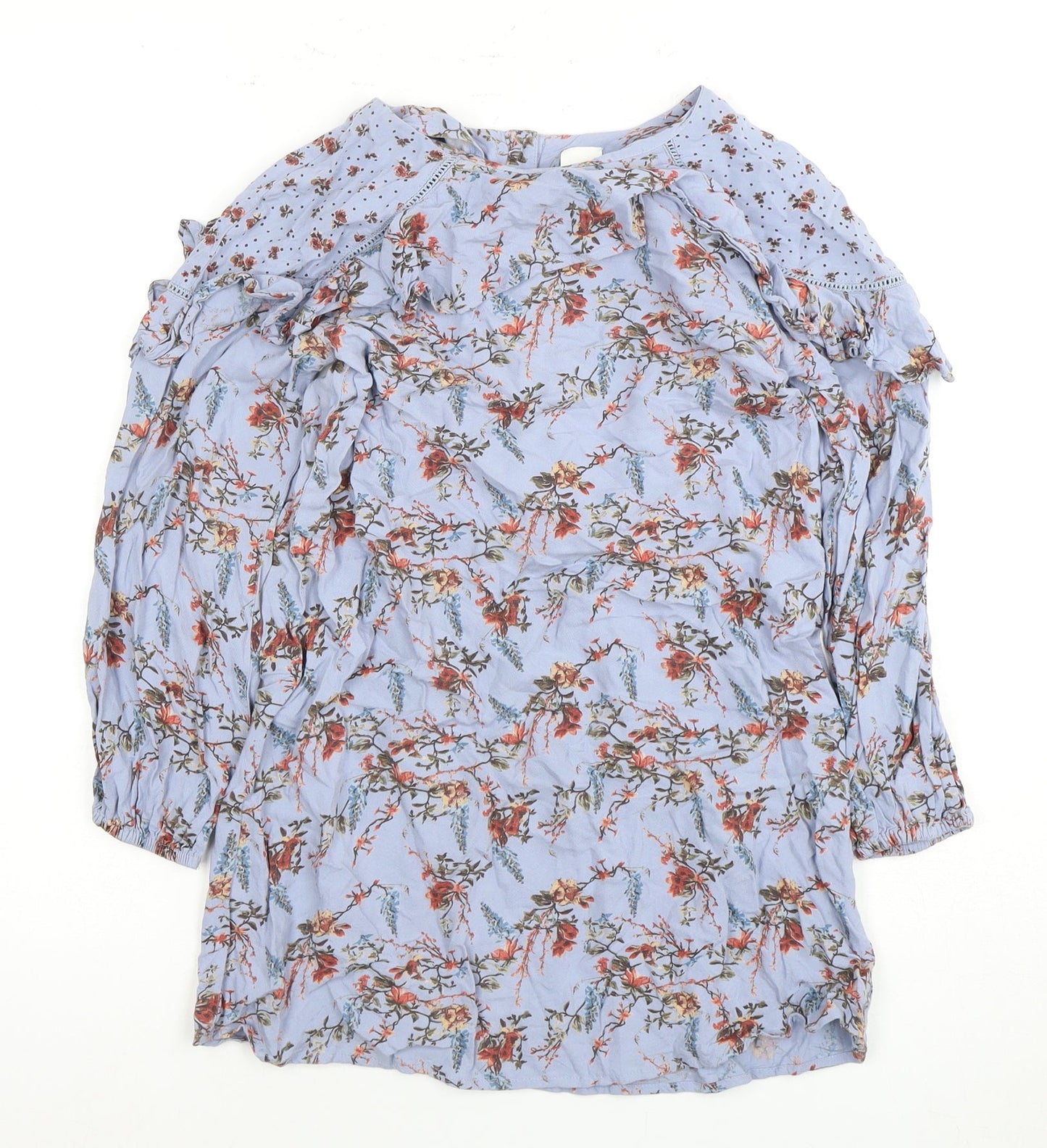 Next Girls Multicoloured Long Sleeve Floral Dress 8 Years