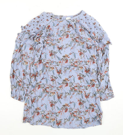 Next Girls Multicoloured Long Sleeve Floral Dress 8 Years