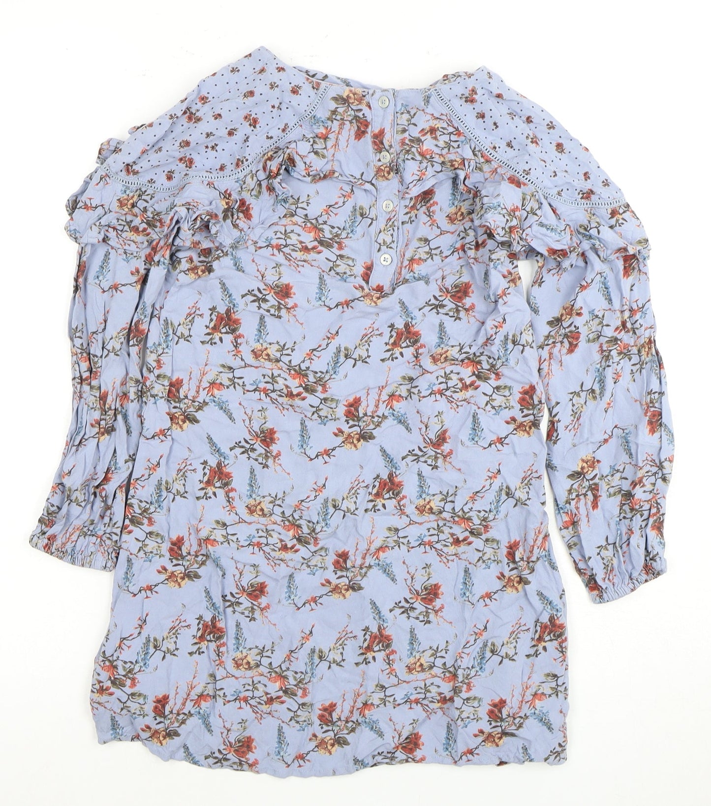 Next Girls Multicoloured Long Sleeve Floral Dress 8 Years