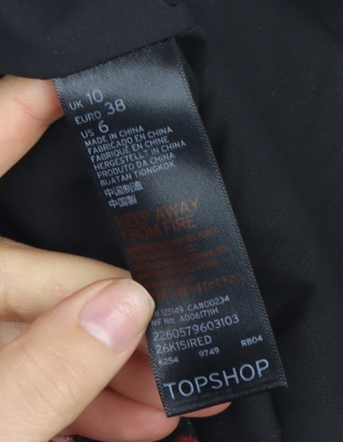 Womens UK Size 10 Topshop Straight & Pencil Tweed Skirt