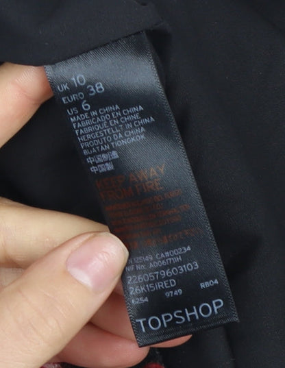 Womens UK Size 10 Topshop Straight & Pencil Tweed Skirt