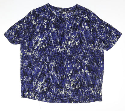 Womens UK Size 16 Marks and Spencer Blue Basic Blouse