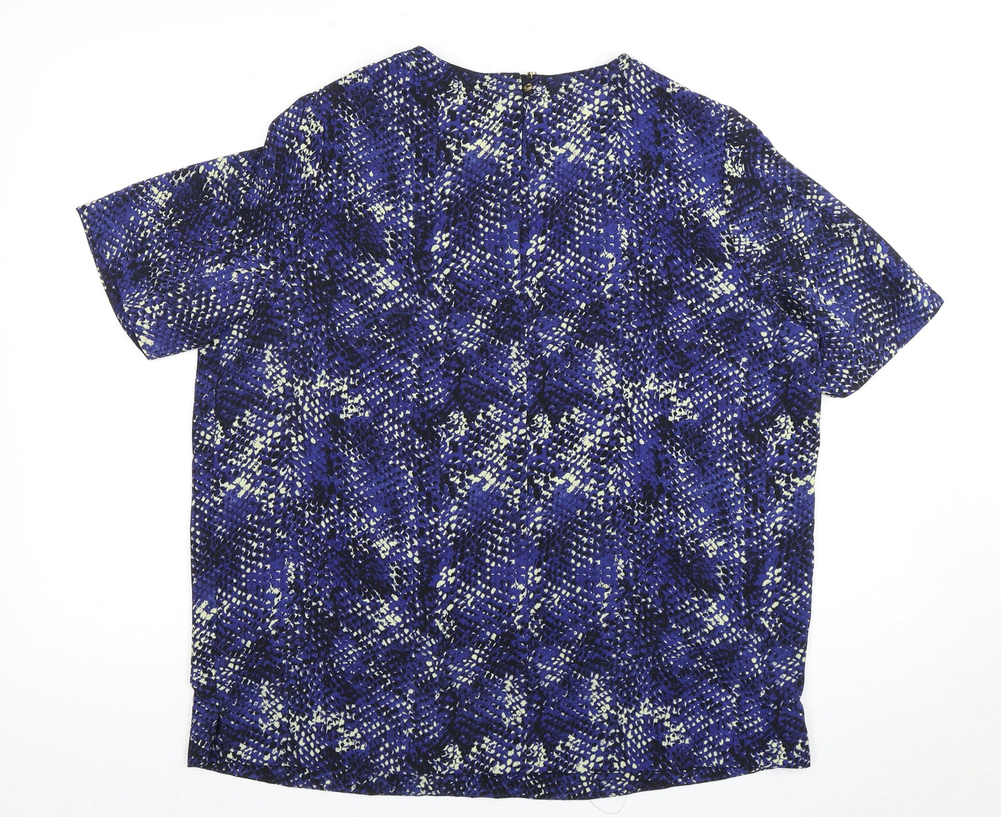 Womens UK Size 16 Marks and Spencer Blue Basic Blouse