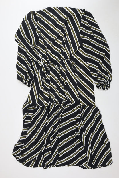 Next Women's Striped Dress Multicoloured Size 16