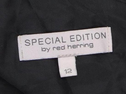 Red Herring Women's Black Asymmetrical Dress Size 12