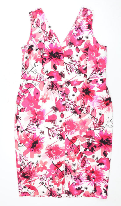 M&Co Women Multicoloured Floral Dress Size 10
