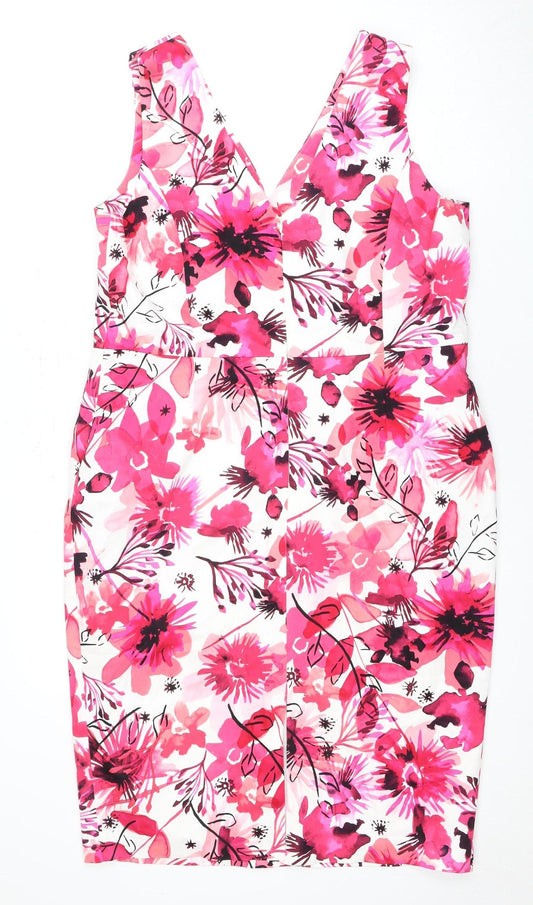 M&Co Women Multicoloured Floral Dress Size 10