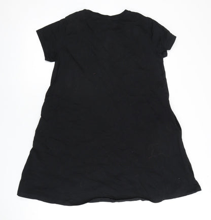 Uniqlo Women's Black Cotton Dress, Size S, Short Sleeve