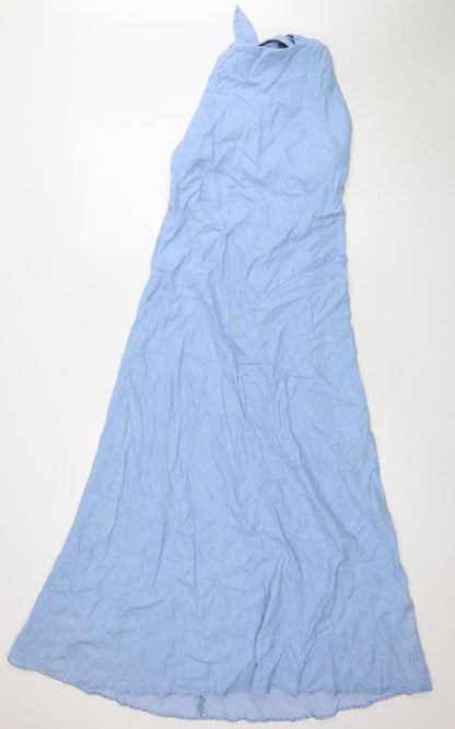 Zara Women’s Blue Sleeveless Long Dress UK 2
