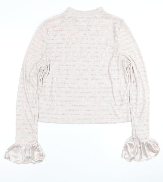 Womens UK Size 16 Asos Design Beige Basic Blouse
