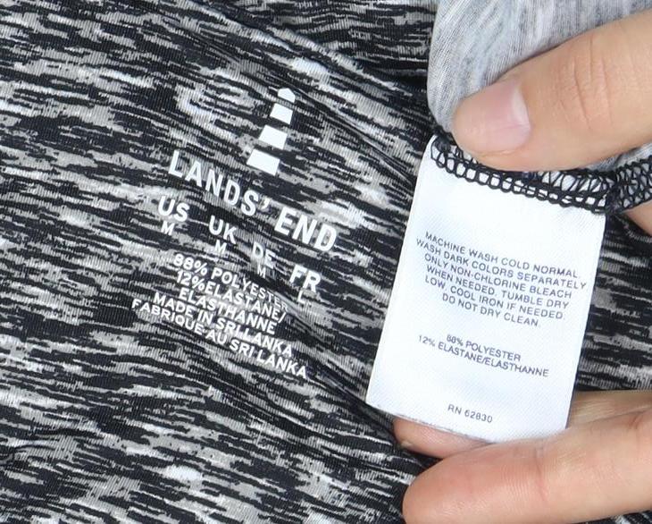 Lands' End Women's Black Sleeveless Tank Top M