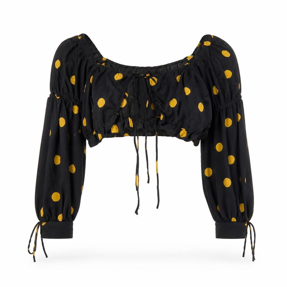 Womens UK Size 12 Topshop Black Cropped Blouse